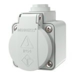 TOMA VISIBLE SCHUKO GRIS 16AMP 2P+T 250V IP44