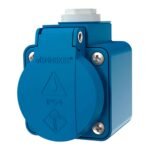 TOMA VISIBLE SCHUKO AZUL 16AMP 2P+T 250V IP44