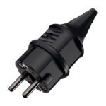 ENCHUFE SCHUKO COLOR NEGRO 16AMP 2P+T 250V IP44