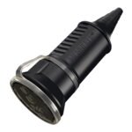 TOMA AEREO SCHUKO NEGRO 16AMP 2P+T 250V IP44