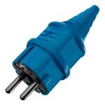 ENCHUFE SCHUKO COLOR AZUL 16AMP 2P+T 250V IP44