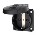 TOMA EMPOTRABLE SCHUKO NEGRO 16AMP 2P+T 250V IP54