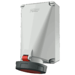TOMA VISIBLE 125AMP 3P+N+T 415V ROJO 6H IP67
