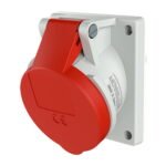 TOMA EMPOTRABLE 16AMP 3P+T 415V ROJO 6H IP44