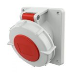 TOMA EMPOTRABLE 32AMP 3P+T 415V ROJO 6H IP67