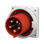 ENCHUFE EMPOTRABLE 125AMP 3P+N+T 415V ROJO 6H IP67 (CONTACTOS NIQUELADOS)