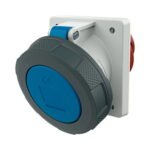TOMA EMPOTRABLE 63AMP 3P+T 250V AZUL 9H IP67