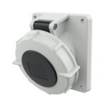 TOMA EMPOTRABLE 32AMP 6P+T 500V NEGRO 7H IP67 (CONTACTOS NIQUELADOS)