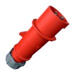 ENCHUFE 16AMP 2P+T 415V ROJO 9H IP44