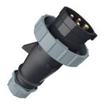 ENCHUFE 32AMP 3P+T 500V NEGRO 7H IP67