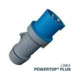 ENCHUFE 16AMP 2P+T 250V AZUL 6H IP44 POWERTOP PLUS (2 CUERPOS) REEMPLAZO 248