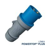 ENCHUFE 32AMP 2P+T 250V AZUL 6H IP44 POWERTOP PLUS (2 CUERPOS) REEMPLAZO 260