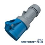 TOMA AEREO 32AMP 2P+T 250V AZUL 6H IP44 POWERTOP PLUS (2 CUERPOS) REEMPLAZO 522