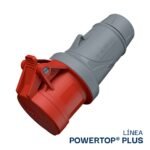 TOMA AEREO 32AMP 3P+T 415V ROJO 6H IP44 POWERTOP PLUS (2 CUERPOS) REEMPLAZO 526