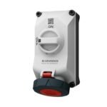 TOMA VISIBLE 32AMP 3P+T 440V C/INTERRUP. POR ENCLAVAM. MECÁNICO ROJO 3H IP67/69 XCONTACT REEMPLAZO 5792A