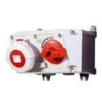 TOMA VISIBLE 32AMP 3P+T 415V C/INTERRUP. POR ENCLAVAM. MECÁNICO ROJO 3H IP67