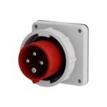 ENCHUFE EMPOTRABLE 32AMP 3P+T 415V ROJO 6H IP67 (CONTACTOS NIQUELADOS)