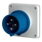 ENCHUFE EMPOTRABLE 32AMP 3P+T 250V AZUL 9H IP44 (CONTACTOS NIQUELADOS)