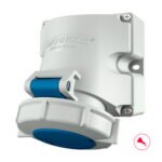 TOMA VISIBLE 16AMP 2P+T 250V AZUL 6H IP67