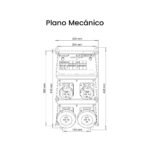 CAJA COMBINADA AMAXX IP67 2 TOMAS 32A 3P+T 415V 6H + 2 TOMAS 16A 2P+T 250V 6H C/2 INTERRUPT.TERMO 3x32A C/2 INTERRUPT 1X16A+N - Imagen 3