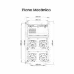 CAJA COMBINADA AMAXX IP67 4 TOMAS 16A 2P+T 250V IP67 C/4 INTERRUPT. TERMO 2X16A - Imagen 2