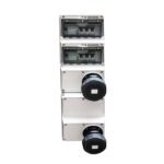 CAJA COMBINADA AMAXX IP67 2 TOMAS 63A 3P+T 500V 7H C/ 2 INTERRUPT.TERMO 3X63A + 2 INTERRUPT.DIFERENCIAL 4x63A