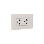 Tomacorriente Duplex universal 2P+T 16A-250V arena c/placa arena Bticino