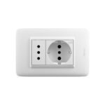 AP1243B Tomacorriente mixta Schuko + 3 Linea 16A y 10A Bticino