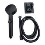 Ducha Teléfono Premium Negro Mate – 5 Funciones, ABS con manguera de 150cm