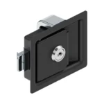 Chapa Negra con Llave para Puerta